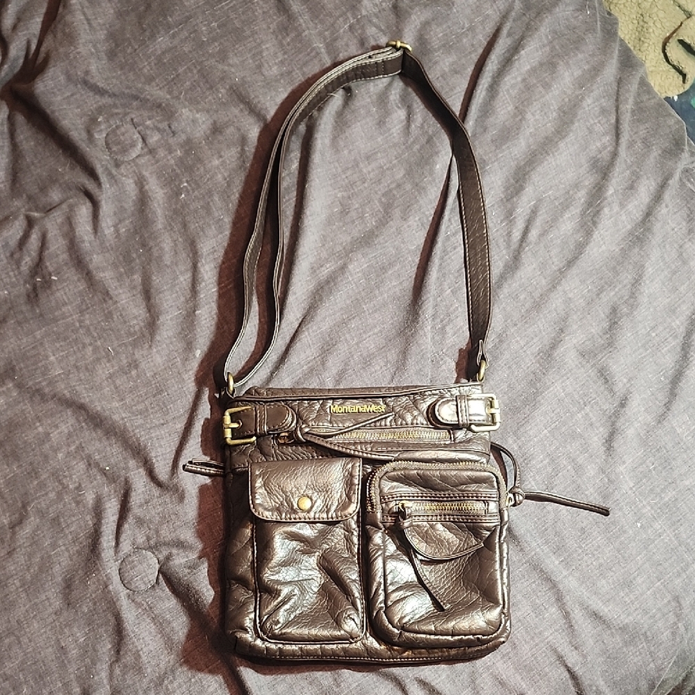 Montana West Dark Brown Crossbody Bag
